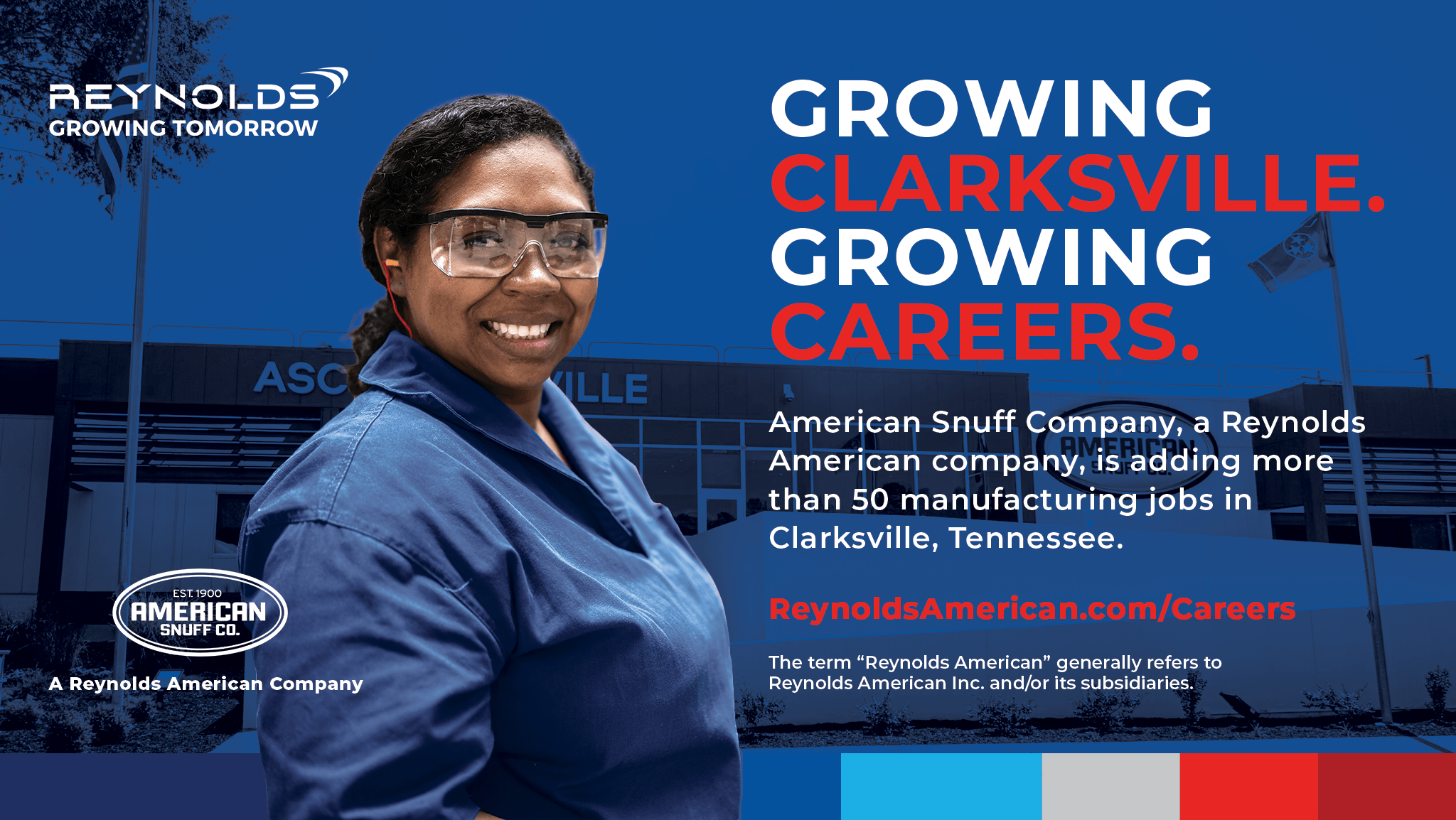 Reynolds American Expands Manufacturing Workforce at American Snuff Company in Clarksville